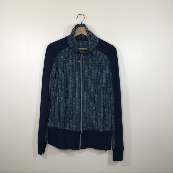 Lululemon Nice Asana Jacket in Ziggy Wee August Inkwell / Inkwell Sz 8 - Picture 2 of 12